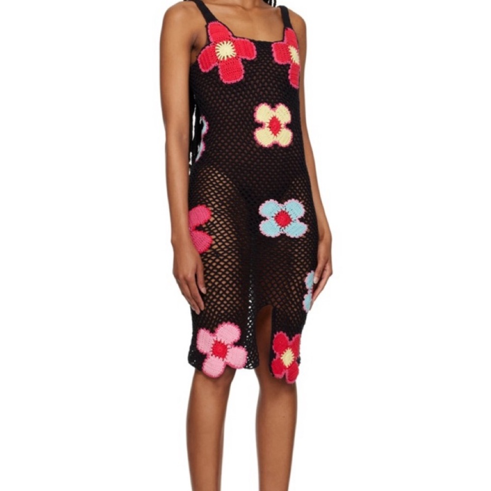 Elvira Crochet Black Dress TACH